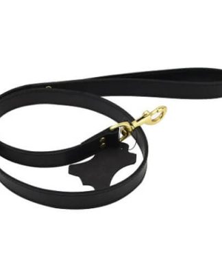 Bound Noir Nubuck Leather Leash